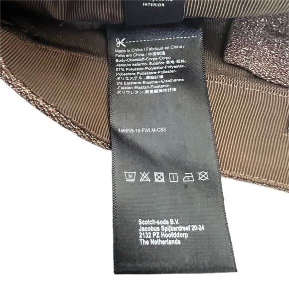 Scotch and Soda Bronze Metallic Knit Side Stripe Trousers - Size XS - Picture 11 of 12